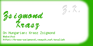 zsigmond krasz business card